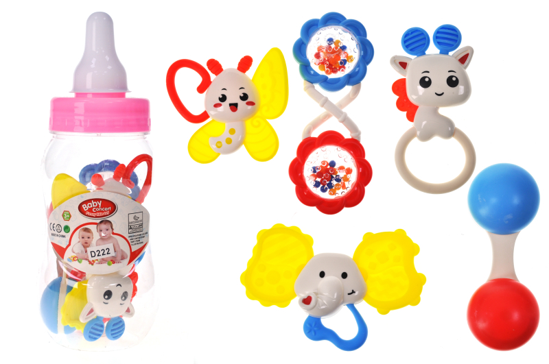 Набір брязкалець D222 в колбі 5 шт р.10x10x27 см YG Toys