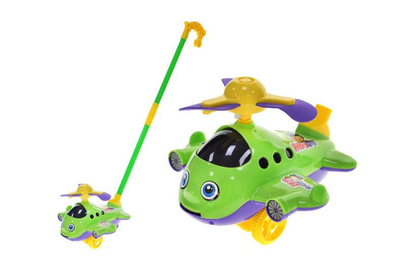 Каталка 9904A "Літачок" з ручкою, в кульку р.18x13,5x17 см YG Toys