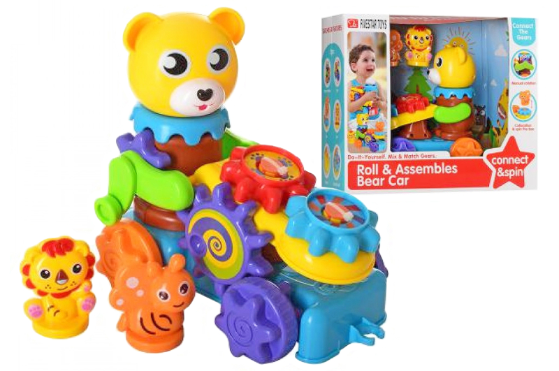 Каталка 35863 "Ведмедик" на шестернях, в коробці р.31x26x14,5 см YG Toys