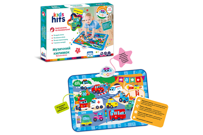 Килимок музичний KH04-004 "Велике місто" в коробці р.38x26x4 см KidsHits