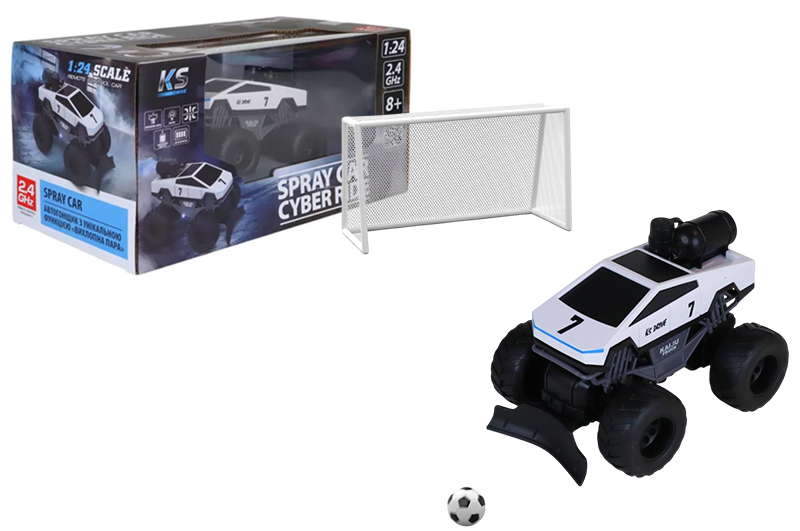 Автомобіль SPRAY CAR на р/к – CYBER RIDE (білий, 1:24, 2.4 ГГц, акум. 3,7 V, вихлопна пара)