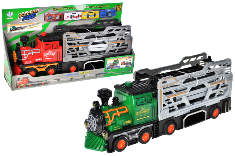 Потяг інерційний 8907 з набором машинок, в коробці р.47,5x12x25,5 см YG Toys