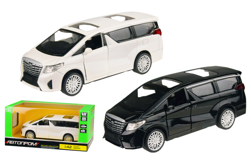 Машина металева 4329 "АВТОПРОМ",1:42 Toyota Alphard, 2 кольори, відкриваються двері, коробка