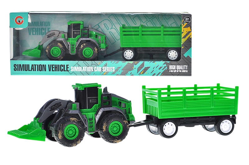 Трактор з причіпом інерційний 99752-1, в коробці р.25х6х8,5 см YG TOYS