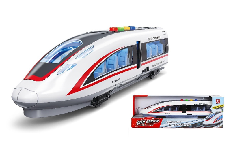 Електричка інерційна RJ5516 озвучена, зі світлом, в коробці р.36x12x9 см YG Toys