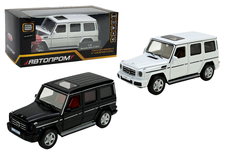 Машина металева 68436 "АВТОПРОМ", 3 кольори, 1:32 Mercedes-Benz G 350 d, світло, звук, відкриваються двері,в коробці