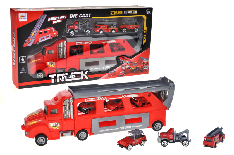Автовоз з машинками LH518 в коробці р.41x7,5x21,5см YG TOYS