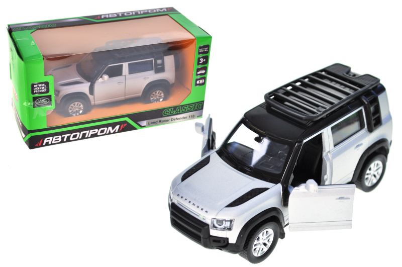 Машина металева 10010 5" 2020 Land Rover Defender 110, відкриваються двері,в кор. 16,5x7x8 см АВТОПРОМ