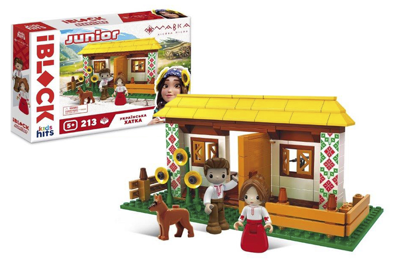 Конструктор Kids hits IBLOCK JUNIOR МАВКА 213 деталей, 2 фігурки, наліпки, татуювання PL-921-521 коробка
