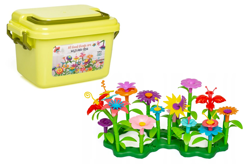 Конструктор 160 "Квітковий сад" в контейнері р.28,5x20x18см YG Toys