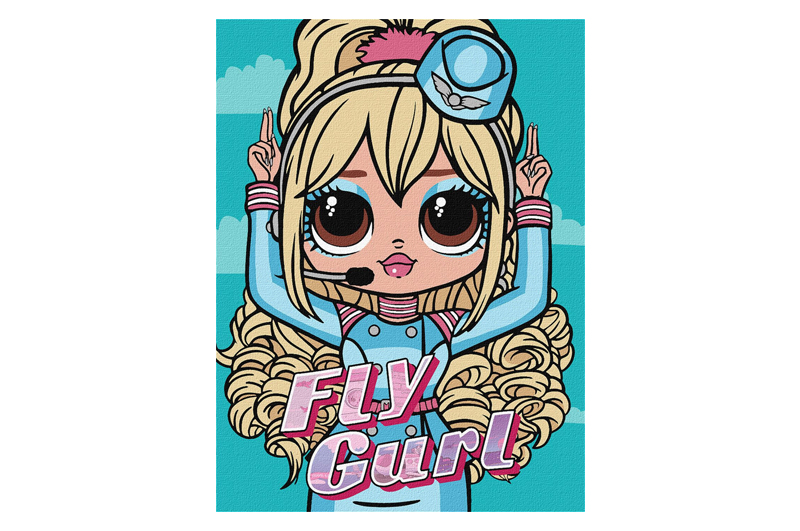 Набір для розпису по номерах 30x40 см KHO6275 "L.O.L. Fly Gurl" Ideyka
