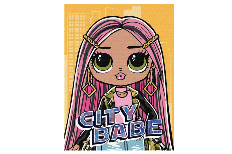 Набір для розпису по номерах 30x40 см KHO6277 "L.O.L. City Babe" Ideyka