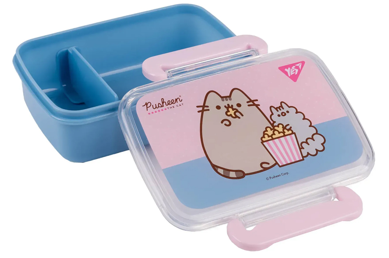 Контeйнер 708364 "Pusheen" 420 мл, блакитно-рожевий Yes