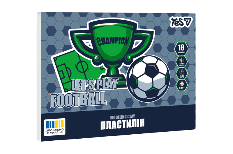 Пластилін 540715 18 кол., 360г "Football" Yes