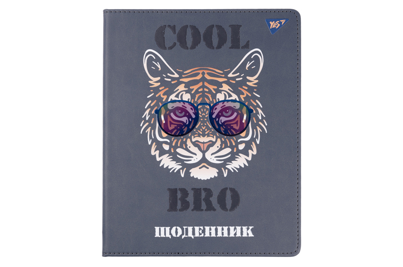 Щоденник шкільний YES PU твердий "Cool dude" тиснення, УФ-лак