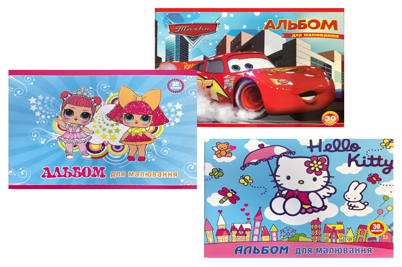 Альбом для малювання 30 аркушів POLLY