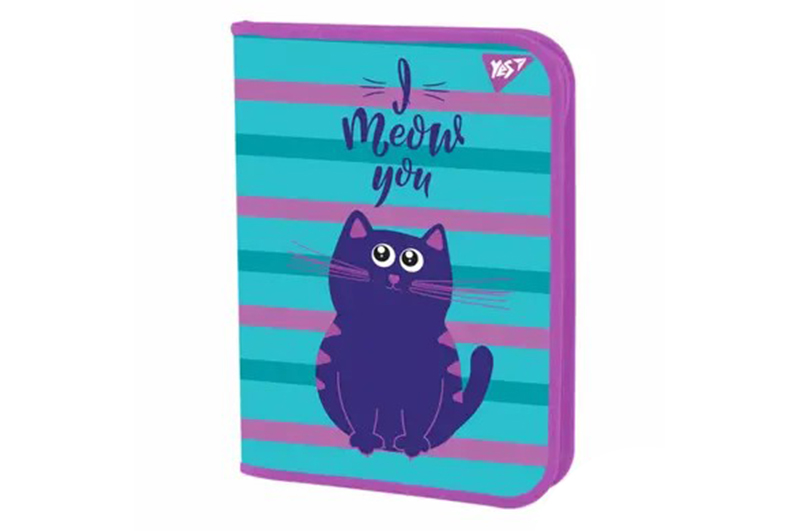 Папка для зошитів YES пластикова на блискавці В5 Kittycon