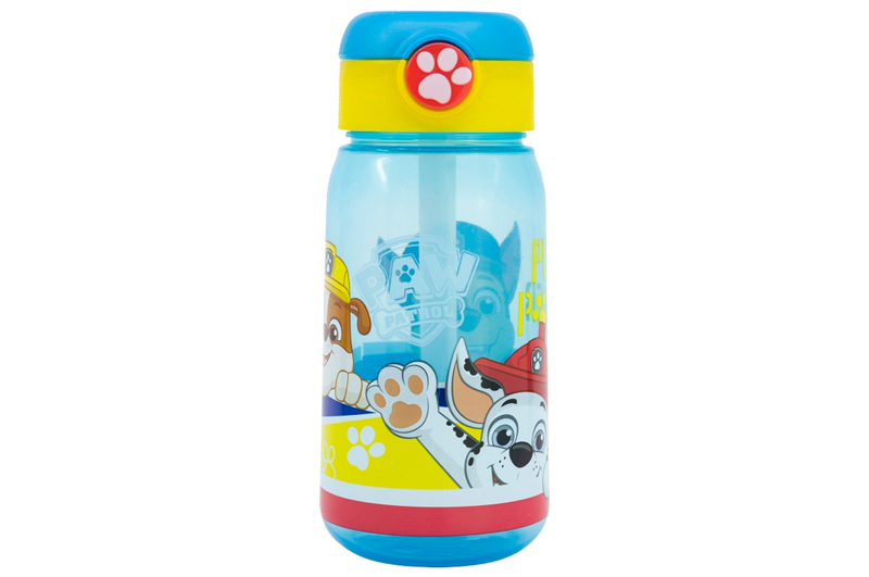 Пляшка дитяча пластикова  з кришкою та соломинкою 510мл "Paw patrol pup power"