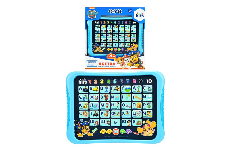 Планшет Kids Hits KH01/014L "Абетка." Paw Patrol  на батарейках, звук , в коробці