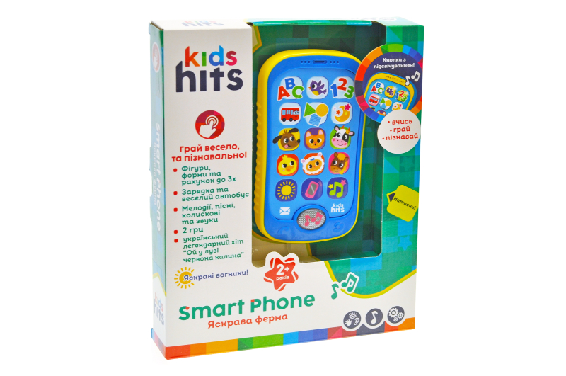 Телефон музичний розвиваючий Kids Hits KH03/003 2 кольори мікс, бат. в компл.