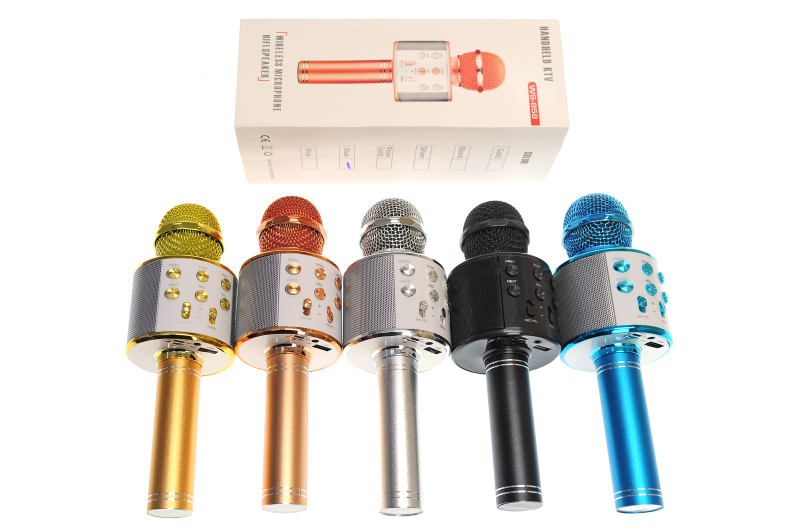 Мікрофон-караоке bluetooth, в коробці, 5 кольорів,