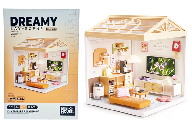 Конструктор-румбокс 8006 ВІТАЛЬНЯ- (світло)- серії "Інтер'єр" MINI HOUSE