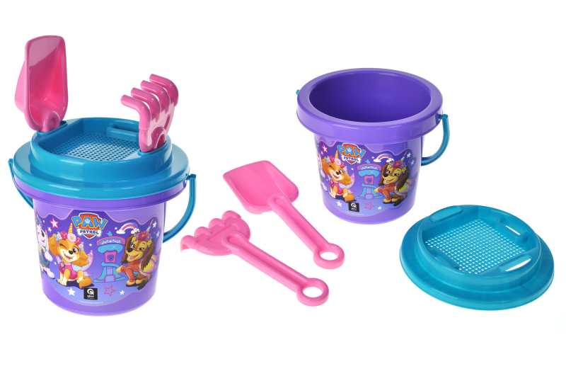 QB001-004 Paw Patrol: The Girl Squad Sand Play Set (bucket, shovel, rake, calico) qbee