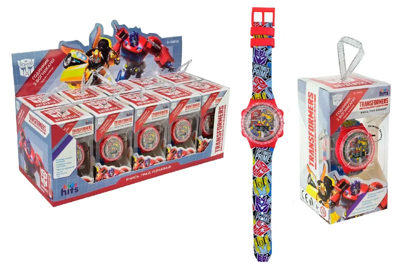 Годинник KH75/004L Transformers зі світлом,  дисплей бокс