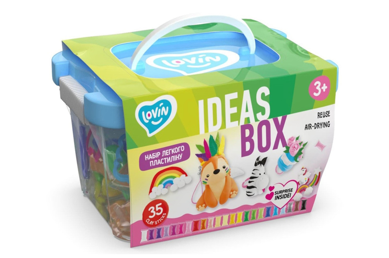 Набір для ліплення з легким пластиліном 70108 "Ideas box" LOVIN