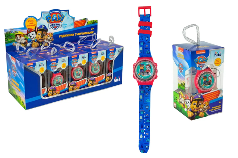 Годинник KH75/002L Paw Patrol зі світлом, дисплей бокс