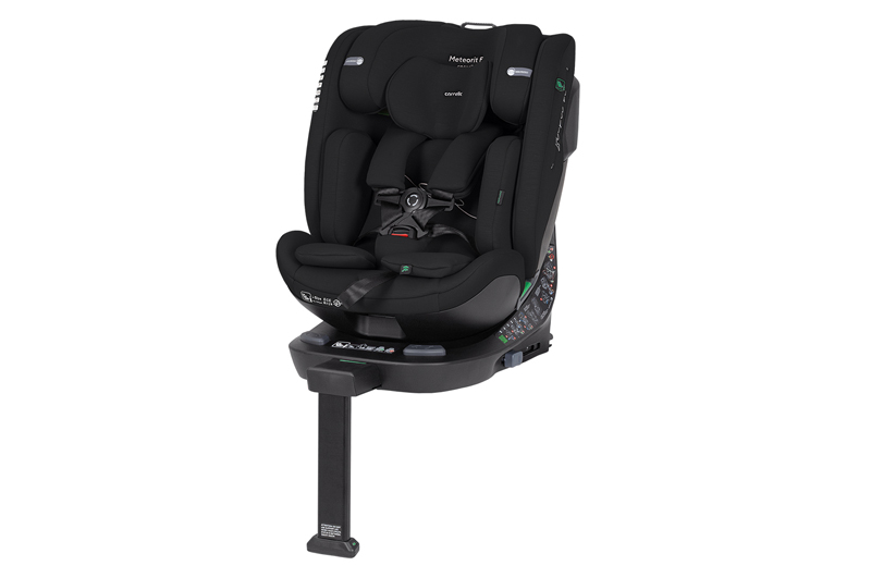 Автокрісло CRL-15101 "Meteorit F" Midnight Black 40-150 i-Size, ISOFIX, поворот, опорна стійка CARRELLO
