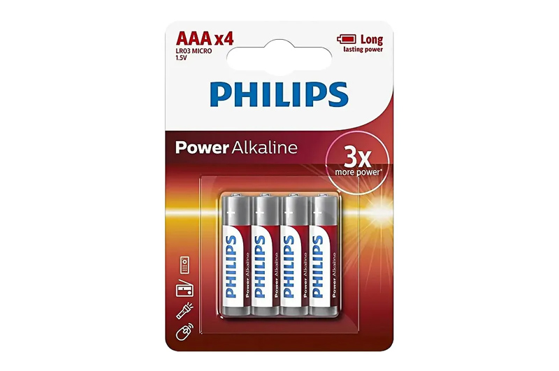 Батарейки PHILIPS PowerLife alkalin LR03 4 шт. блістер