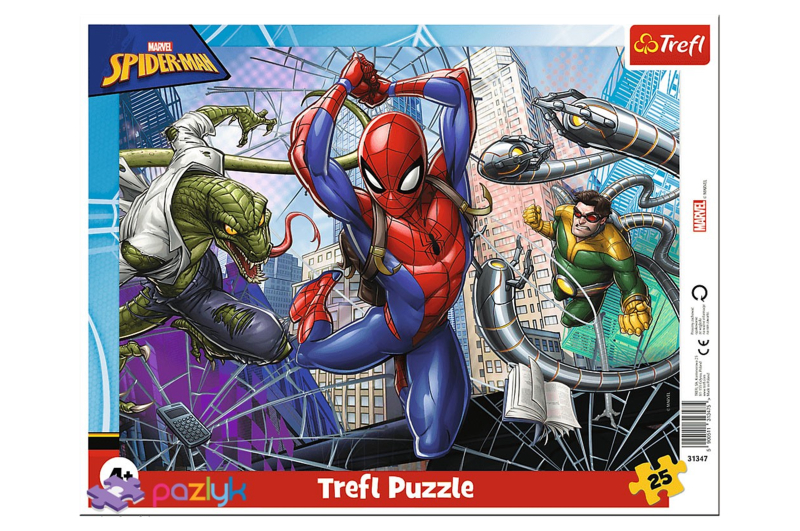 Пазли рамкові - 25 елем. - 31347 "Відважний спайдермен", MARVEL, Trefl