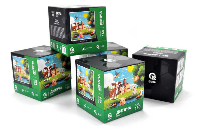 Puzzles - 160 elm. - QB500-003 "Animal friends" qbee