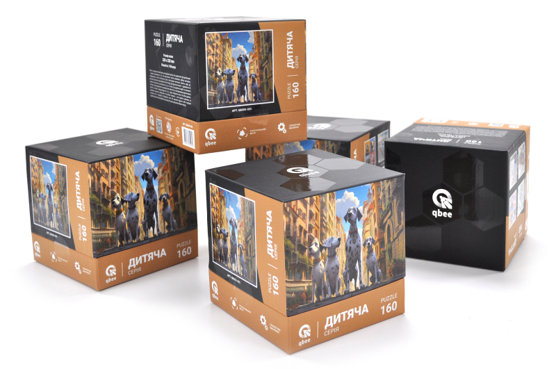 Puzzles - 160 elm. - QB500-005 "Four Dalmatians" qbee