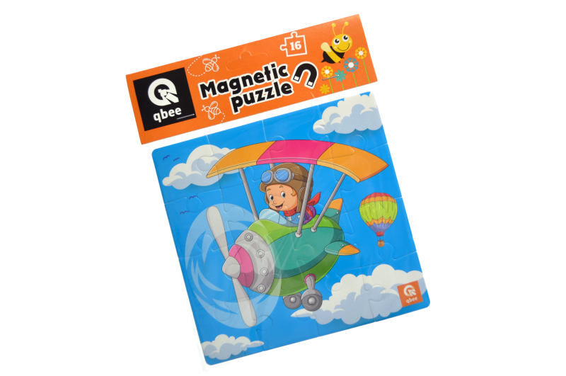 Foam magnetic puzzles - 16 elm. - QB200-002 "Young Pilot" qbee
