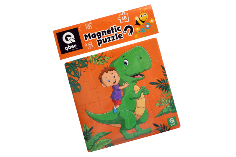 Foam magnetic puzzles - 16 elm. - QB200-001 "Dino friend" qbee