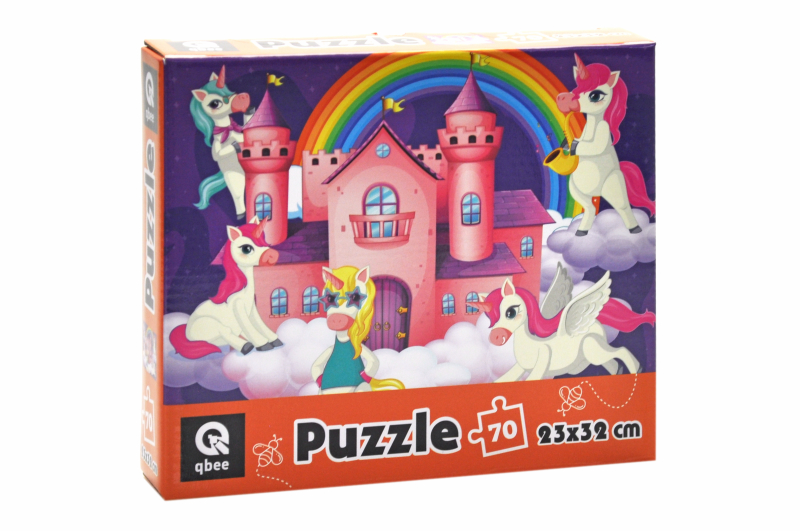 Puzzles - 70 elm. - QB400-005 "Unicorn Castle" qbee