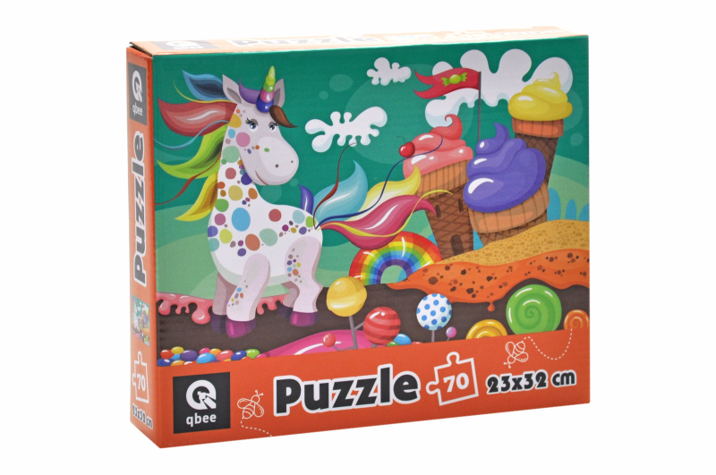 Puzzles - 70 elm. - QB400-009 "Unicorn and Sweets" qbee