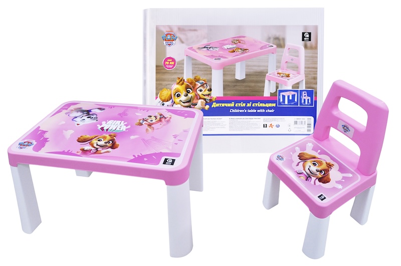 Children's table with a chair QB001-502 "Paw Patrol. Girls team" qbee