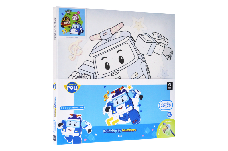 Set for painting by numbers 30x30 cm QB913-025 "Robocar Poli" qbee