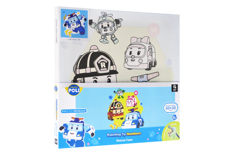 Set for painting by numbers 30x30 cm QB913-028 "Robocar Poli" qbee