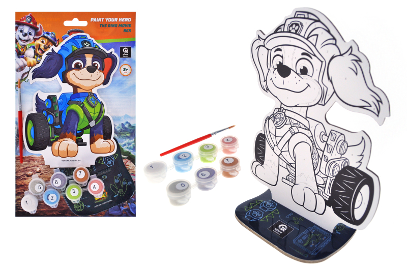 Set for painting by numbers RK8050-12 "Puppy Patrol figurine. Dinofilm. Rex" r.25.5x15 cm qbee