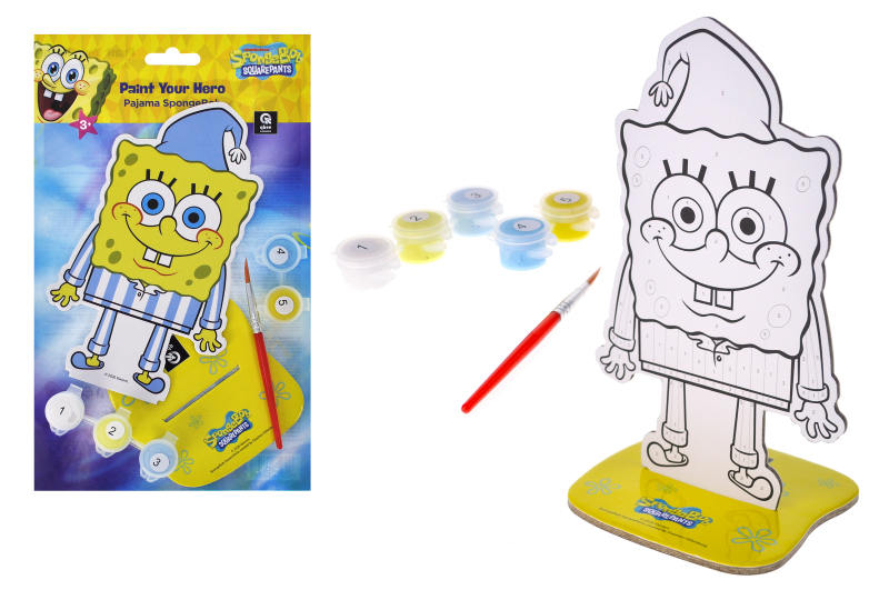 Set for painting by numbers RK8060-01 "Figure SpongeBob in pajamas" r.25.5x15 cm qbee
