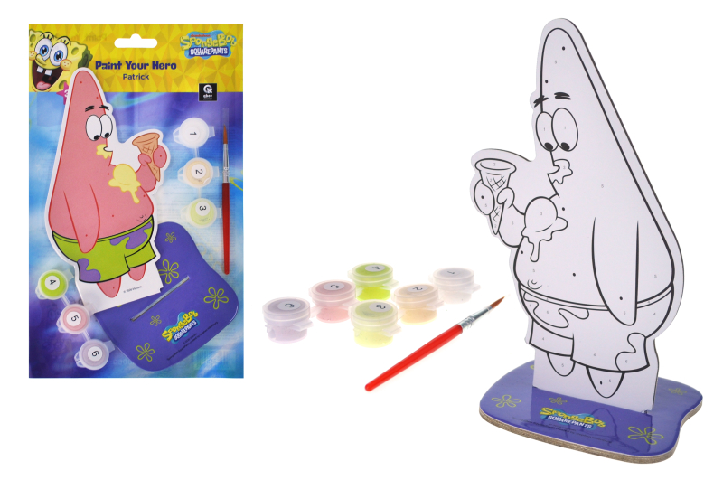 Set for painting by numbers RK8060-03 "Figure SpongeBob. Patrick" r.25.5x15 cm qbee