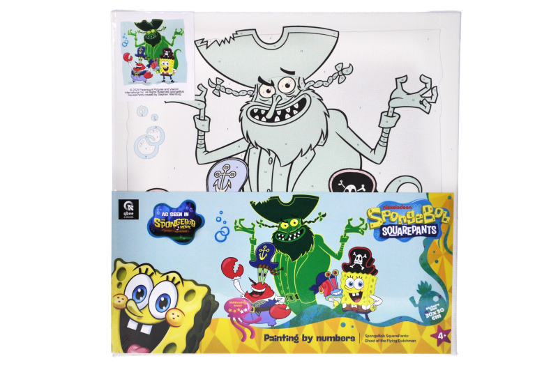 Kit for painting by numbers 30x30 cm QB913-023 "SpongeBob at the movies: Ghost of the Flying Dutchman" qbee