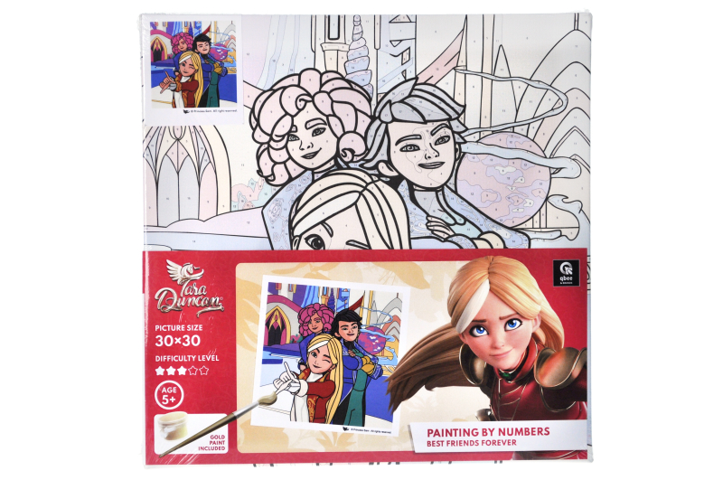 Paint by number kit 30x30 cm QB913-019 "Tara Duncan: Best Friends Forever" qbee