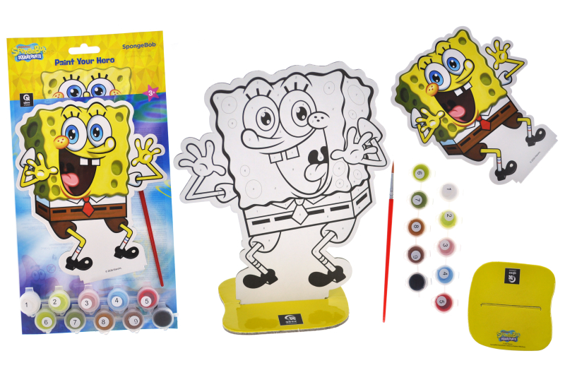 Set for painting by numbers QB007-004 "Figure SpongeBob" r.28.5x15.2 cm qbee