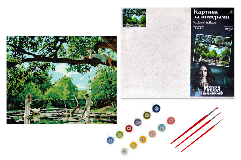 Kit for painting by numbers 40x50 cm QB916-002 "Mavka. A real myth: Magical landscape" qbee