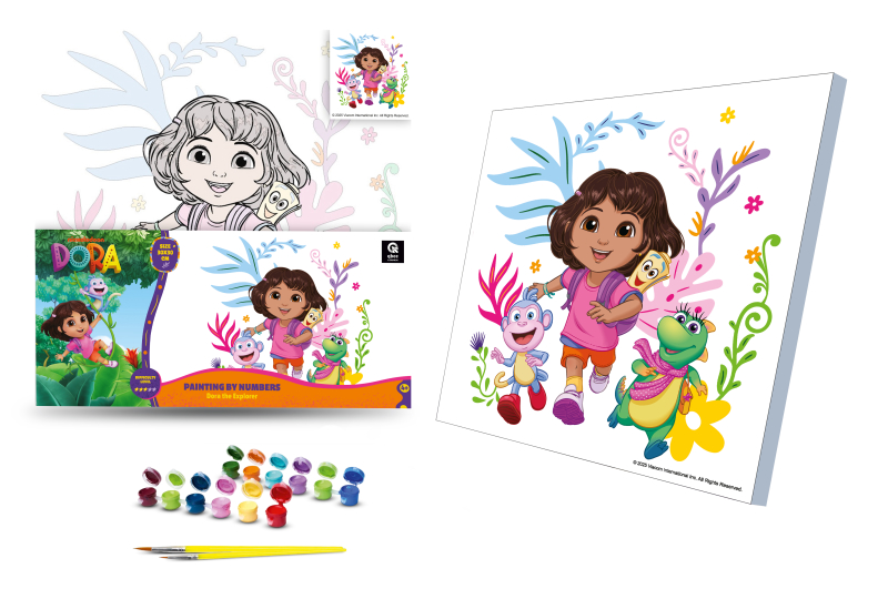 Set for painting by numbers 30x30 cm QB913-005 "Dora the Wanderer" qbee